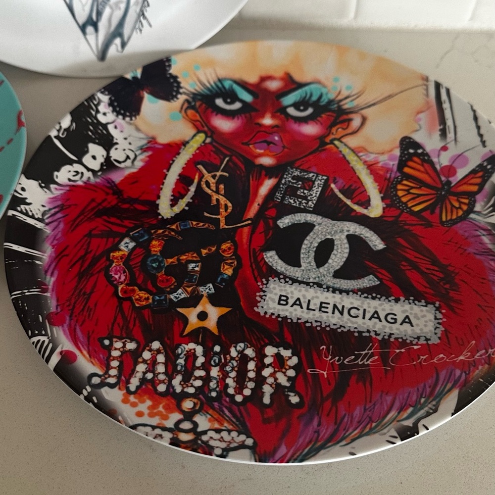 Designer Decorative Plate Set - Multicolor - Picture 4 of 5